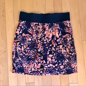Free People Abstract Floral Print Skirt